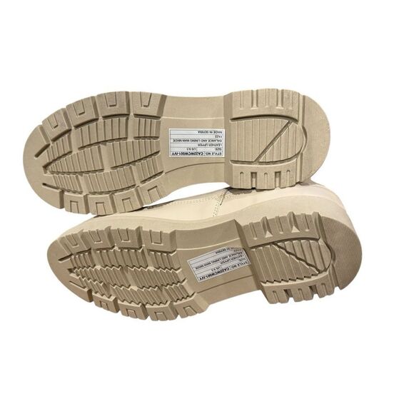 CALIA Peyton Leather Chelsea Lug Boots in Ivory - Picture 10 of 12